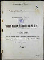 2ª rectificación de Padrón Municipal de 1957