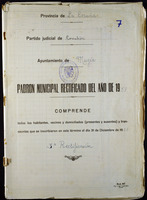 3ª rectificación de Padrón Municipal de 1958