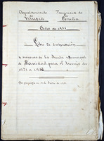 Año de 1931. Libro de designación y sesiones de la Junta Municipal de Sanidad