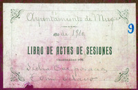 Libros de actas de sesións celebradas. Tomo 8º. Anos 1910 a 1911