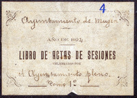 Libros de actas de sesións do Pleno. Tomo 1º. 1924-1927