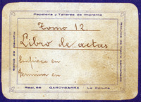 Libros de actas de sesións do Pleno. Tomo 12º- 1937-1938