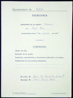 Expediente de sesión do Pleno. Sesións ordinaria e extraordinaria. Ano de 1991