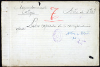 Libros rexistro de saída de documentos. Correspondencia oficial. Ano de 1909