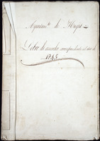 Libro de acuerdos correspondientes al año de 1845