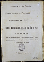 Primeira rectificación. Padrón municipal rectificado do ano de 1941