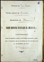 Segunda rectificación. Padrón municipal rectificado do ano de 1942